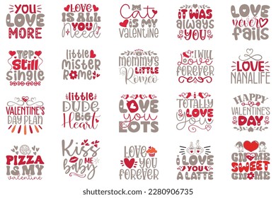 Boho Retro Style Valentine SVG And T-shirt Design Bundle, Valentine SVG Quotes Design t shirt Bundle, Vector EPS Editable Files, can you download this Design Bundle.