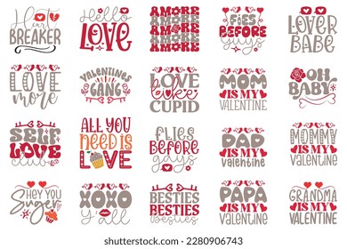 Boho Estilo Retro Valentine SVG Y T-shirt Design Bundle, Valentine SVG Citas Design t shirt Bundle, Vector EPS Editable Files, puede descargar este paquete de diseño.