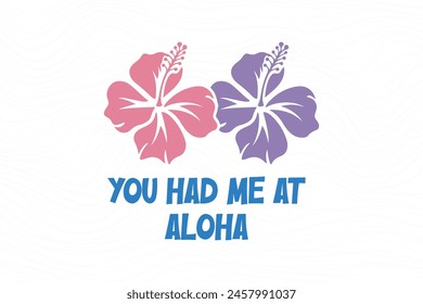 Boho Retro Summer Beach T shirt design, You had me at Aloha svg