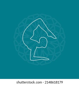 boho sacred magic woman mystical symbol flat holistic healing meditation reiki new age concept modern abstract silhouette
