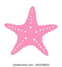 Boho sea star. Isolated on white background. Flat style vector illustration.