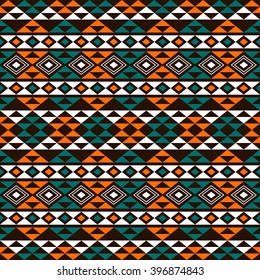 Boho seamless pattern with aztec motives. Folk style abstract background template for textile, phone cover, wrapping, gift cards, invitations, etc.