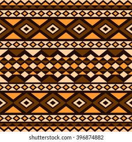 Boho seamless pattern with aztec motives. Folk style abstract background template for textile, phone cover, wrapping, gift cards, invitations, etc.