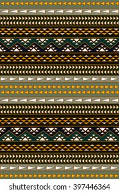 Boho seamless pattern with aztec motives. Hand drawn tribal background template for fabric, wrapping, gift cards, phone covers, etc.