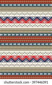 Boho seamless pattern with aztec motives. Hand drawn tribal background template for fabric, wrapping, gift cards, phone covers, etc.