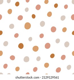 Boho seamless pattern with colorful circles