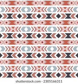 Boho Seamless Pattern. Colorful graphic for backgrounds. Textile Boho Design. Vector illustration. Decorative texture for graphic projects.