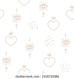 Boho seamless pattern design. Vector illustration.