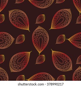 Boho seamless pattern with india element of ornament, Vintage background of textile, wallpaper