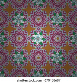 Boho seamless pattern. Intricate floral design element for wallpaper, gift paper, fabric print, furniture. a