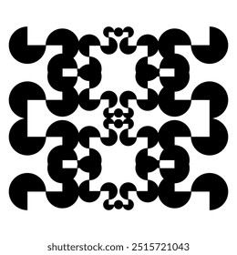 Boho seamless pattern in a minimal mid century modern style. Celestial geometry Vector texture design. Geometric black and white background for cosmetics, tattoo, Spa, social media.