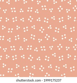 Boho seamless pattern with pink dots