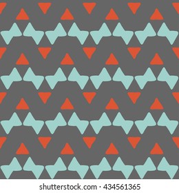 Boho seamless pattern with tribal aztec ornament. 