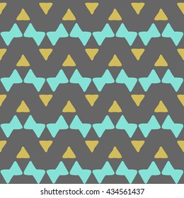 Boho seamless pattern with tribal aztec ornament. 