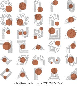 Boho Set Collection Element Abstract