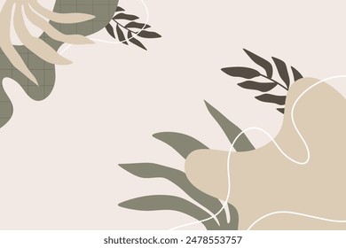 Boho shape abstract vector element background