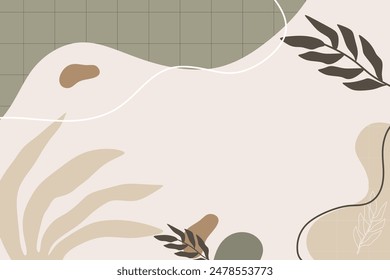 Boho shape abstract vector element background