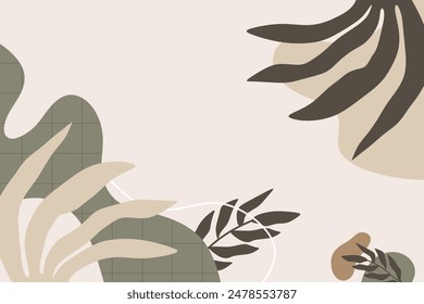 Boho shape abstract vector element background