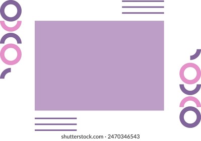Boho Shape desain Illustration with purple colour