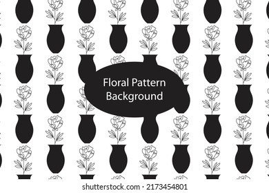 Boho shape hand drawing pattern background. Cute Floral pattern in the small flowe