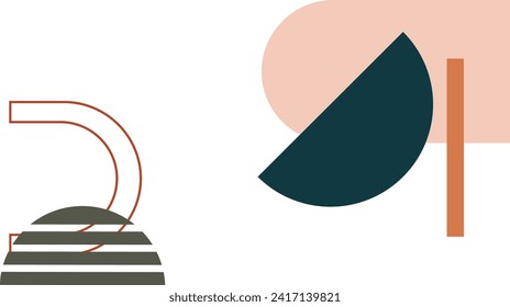 Boho shape illustration vector element