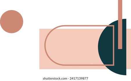 Boho shape illustration vector element