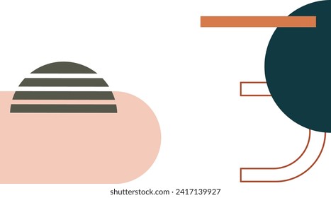Boho shape illustration vector element