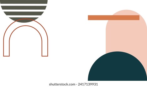 Boho shape illustration vector element