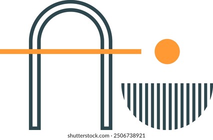 Vektorelement für Boho-Shape-Illustration	