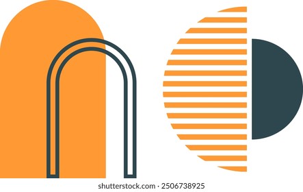 Boho shape illustration vector element	