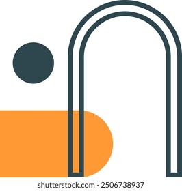 Boho shape illustration vector element	
