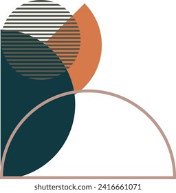 Boho shapes illustration vector element