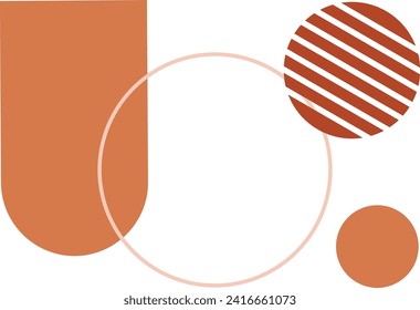 Boho shapes illustration vector element