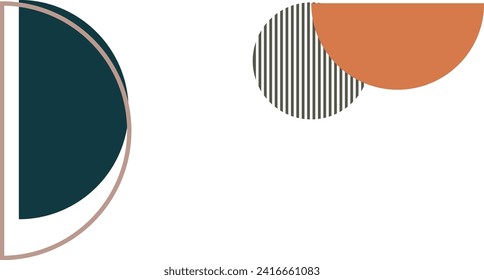 Boho shapes illustration vector element