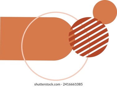 Boho shapes illustration vector element