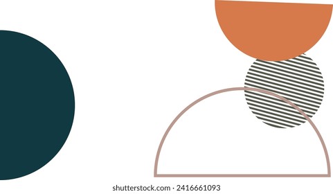 Boho shapes illustration vector element