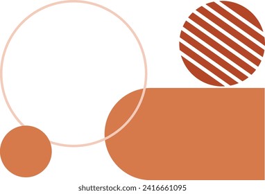 Boho shapes illustration vector element