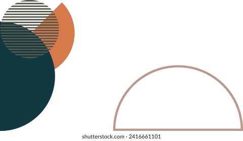Boho shapes illustration vector element
