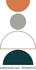 Boho shapes illustration vector element