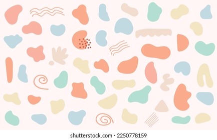 boho shapes, boho shapes seamless background