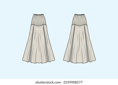A Boho skirt typically refers to a style of skirt that embodies the bohemian aesthetic, which is characterized by a relaxed, eclectic, and artistic vibe.