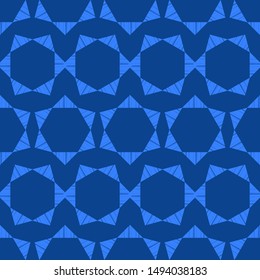 Boho snowflake from patterned triangles. Seamless pattern. Merry Christmas! Vector illustration. Can be used for wallpaper, textile, invitation card, wrapping, web page background.