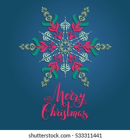 Boho snowflakes card