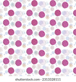 Boho Style Abstract Doodle Circle Pattern