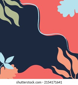 Boho style. Abstract geometric figures of balance, liquidity, plants. Design for cover, wallpapers, postcards, decor.