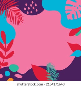 Boho style. Abstract geometric figures of balance, liquidity, plants. Design for cover, wallpapers, postcards, decor.