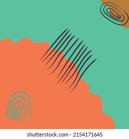 Boho style. Abstract geometric figures of balance, liquidity, plants. Design for cover, wallpapers, postcards, decor.