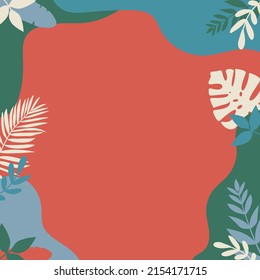 Boho style. Abstract geometric figures of balance, liquidity, plants. Design for cover, wallpapers, postcards, decor.