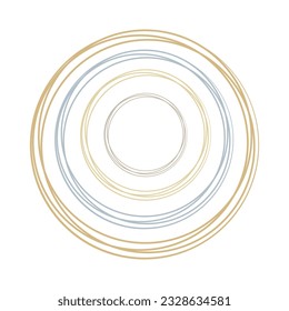 Boho Style Abstract Hand drawn Circle