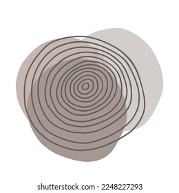 Boho style abstract shape, simple hand drawn art objects vector illustration in trendy pastel colors, minimalist collection perfect for making cards, banners, modern posters, textile, wall art